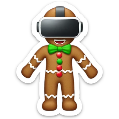 christmas-gingerbread-man-in-vr-headset-full body sticker