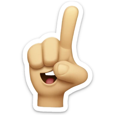 Laughing pointing finger sticker