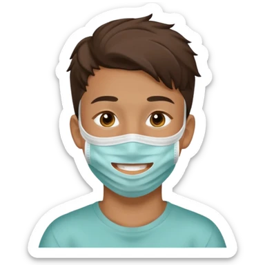 beauty facemask boy sticker