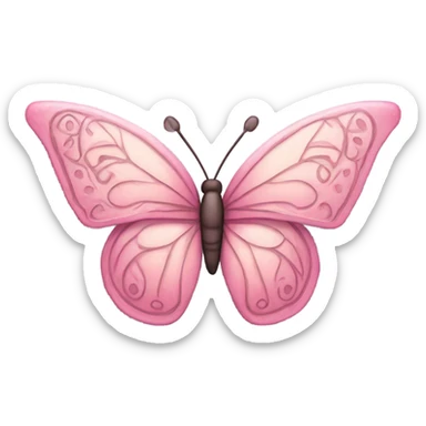 Pink butterfly sticker
