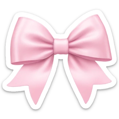 light pink bow on light pink bow sticker