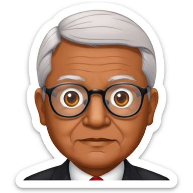 Make the president "AMLO" of Mexico bespectacled  sticker