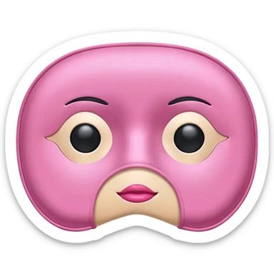 isolated girly silky sleep mask  sticker