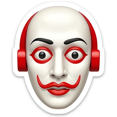 Money Heist, dali mask, reallestic sticker