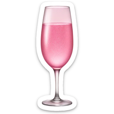 Pink sparkling wine  sticker