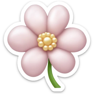 Pearl light pink flower sticker