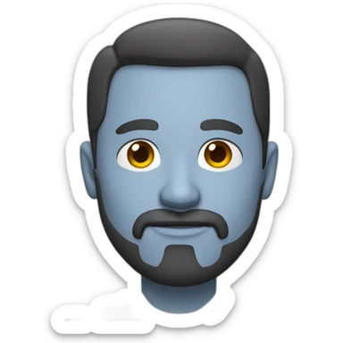 45 year old man with a goatee, brunette, wearing a blue business shirt sticker