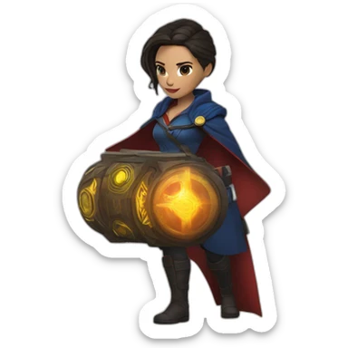 Lara Croft doctor strange  sticker