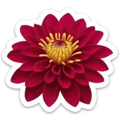 Crimson dahlia sticker