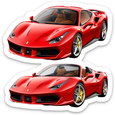 Ferrari 488 GTB - Ferrari (Model Year: 2020) (Iconic colour: Red) sticker