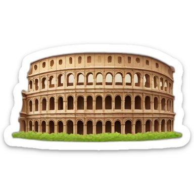 Rome colosseum in apple emoji style sticker