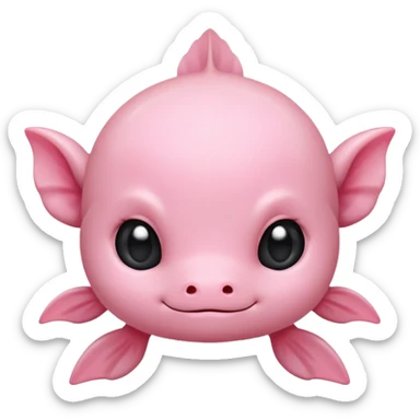Axolotl face, chibi style, cute proportions, big eyes, simple sticker