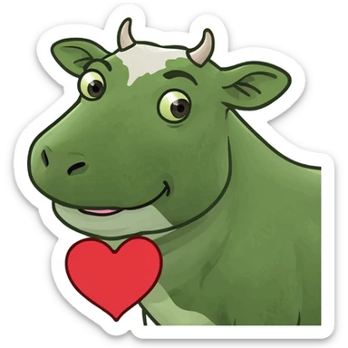 Cow hearts sticker