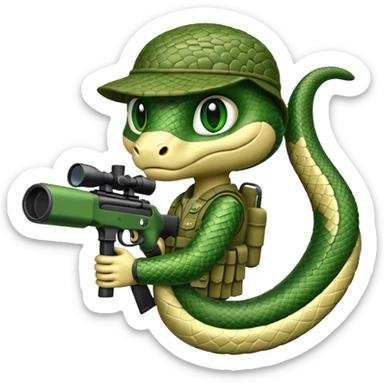 A snake sniper sticker