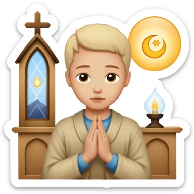 pray to the lord in the peace of our home sticker