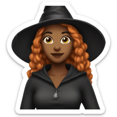 young beautiful witch  sticker