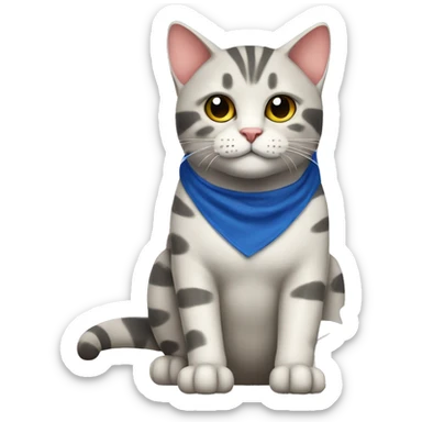 An european cat with a flag of a monstera plant leave    sticker