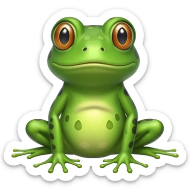 Frog breaking wind showing wind from bum sticker