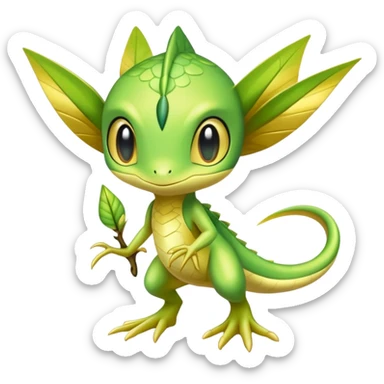 Exotic Treecko-Celebi-hybrid full body sticker