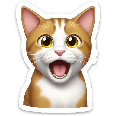 Shocked kitty sticker