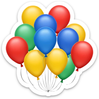 colorful balloons sticker