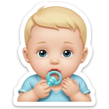baby with pacifier sticker