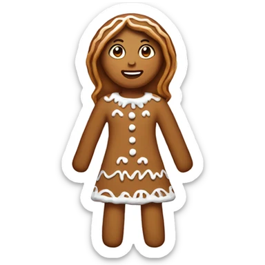 Gingerbread girl sticker