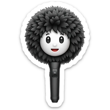 boom fluffly microphone sticker