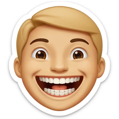 Laughing face sticker