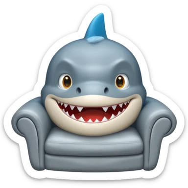 Tête Requin avec une étoile dans 1 oeil sticker