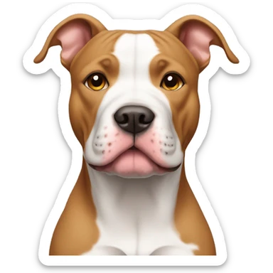 pitbull with cropped ears sticker