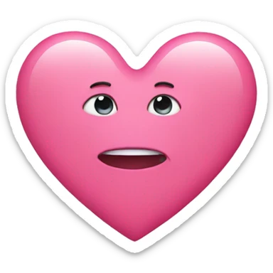 Pink heart sticker