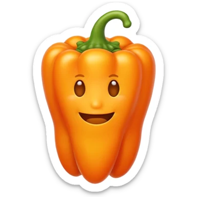 orange capsicum sticker