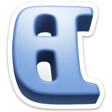 lower case greek letter in 3D sticker