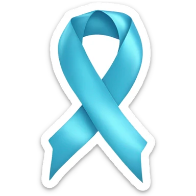 very light blue ribbon sticker