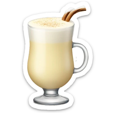Glass of eggnog sticker