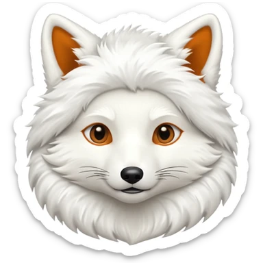 white fox sticker
