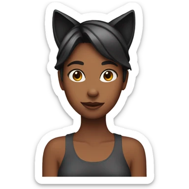 Girl with cat ears sticker