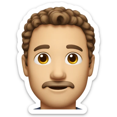 Attractive Dad with brown hair, 45 years old sticker