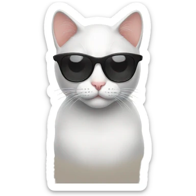Cat with sunglasses sticker