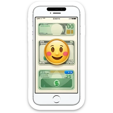 ACCEPTED PARTICIPATION METHODS — Mobile Wallet (white iphone with money app) sticker