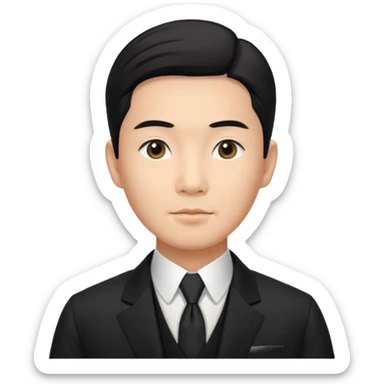 Hong Kong aisan colonial times gentleman elite with white background sticker