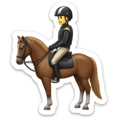 Horse rider wearing a helmet sticker