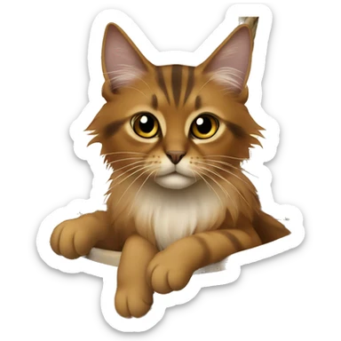 A somali cat on a pirate ship sticker