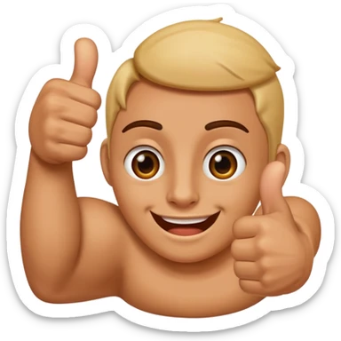 I want a thumbs up with a smaller thumbs up in the bottom right corner sticker