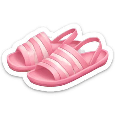 soft pink beach shoes sticker
