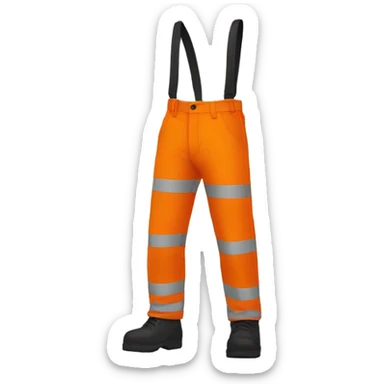 orange hi visibility trousers sticker