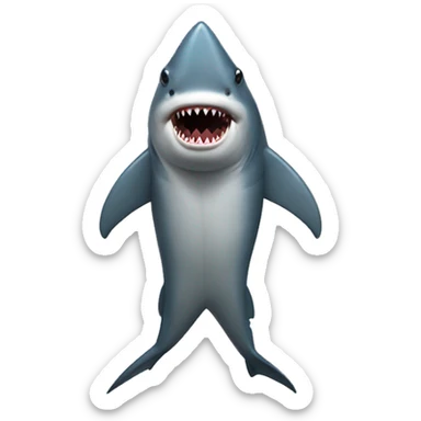 Shark with human legs sticker
