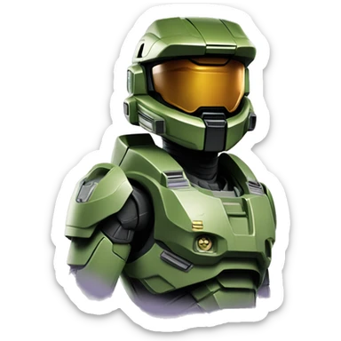 Master Chief in love sticker