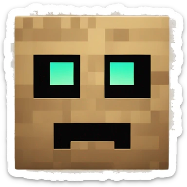 minecraft logo with a creeper face in the middle sticker